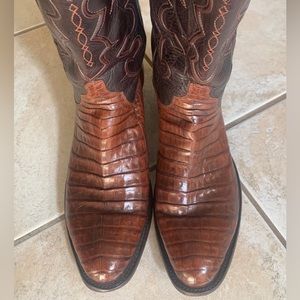 LUCCHESS Charles Sienna Crocodile Caiman